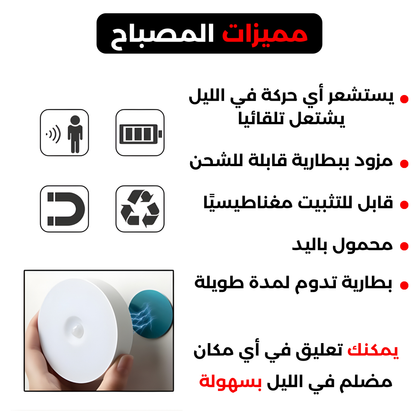 Lampe LED Intelligente À Capteur De Mouvement Sans Fil Rechargeable