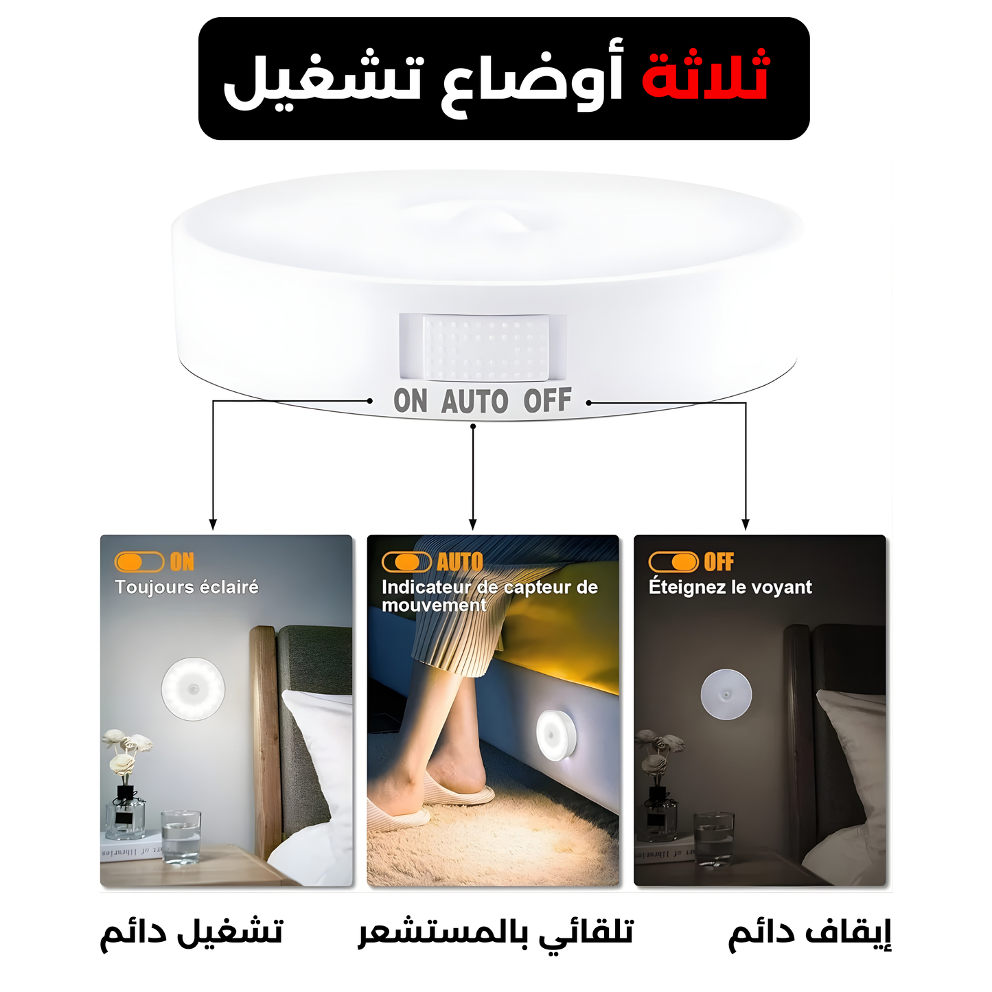 Lampe LED Intelligente À Capteur De Mouvement Sans Fil Rechargeable